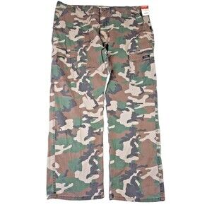 Wrangler Authentics Camo Cargo Pants Men's 44x30 Camouflage Utility Workwear